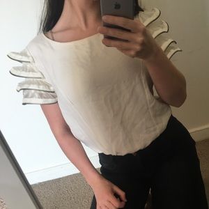 Couture Ruffle Sleeve Blouse